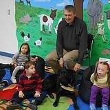 Visit from David Weaver and Junior the Vet Dog.